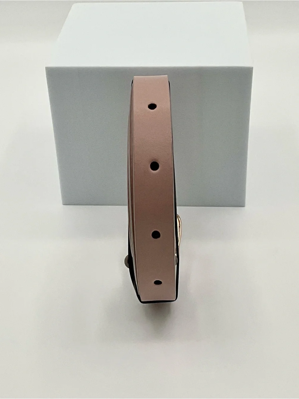 LIKE NEW Torrid Narrow Waist Belt Blush Pink Faux Leather Gold Hardware Size0/00